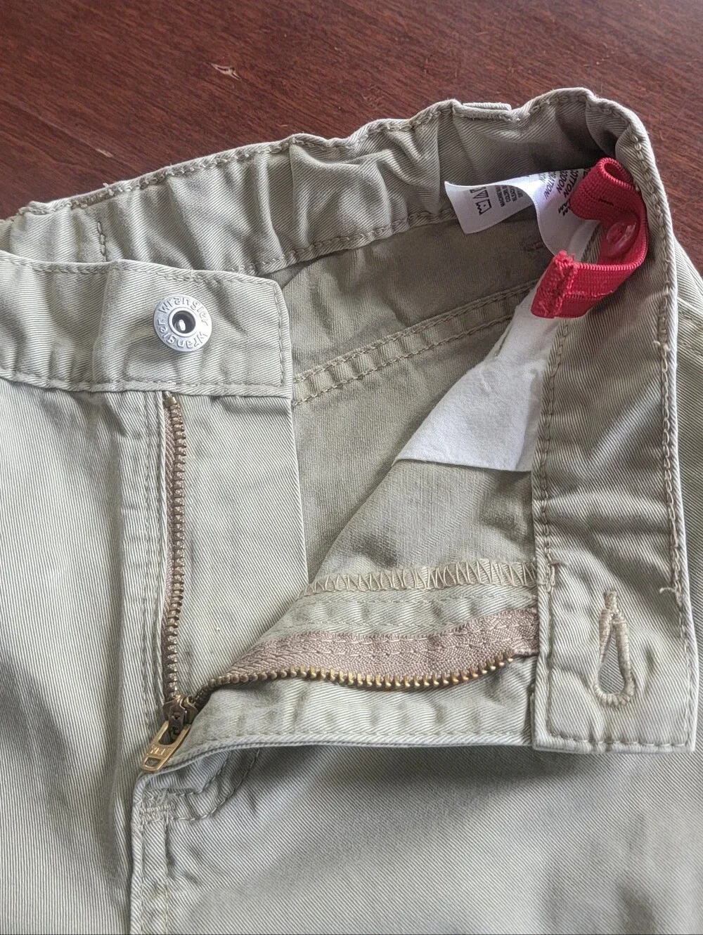 Wrangler Boys' Adjustable Waist Khaki Cargo Shorts - Size 10
